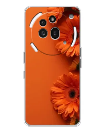 Чехол для Nothing Phone (3a) Pro с картинкой «Оранжевые герберы»