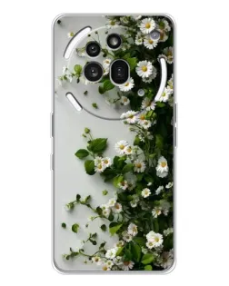 Чехол для Nothing Phone (3a) Pro с картинкой «Ветка мелких белых цветов»