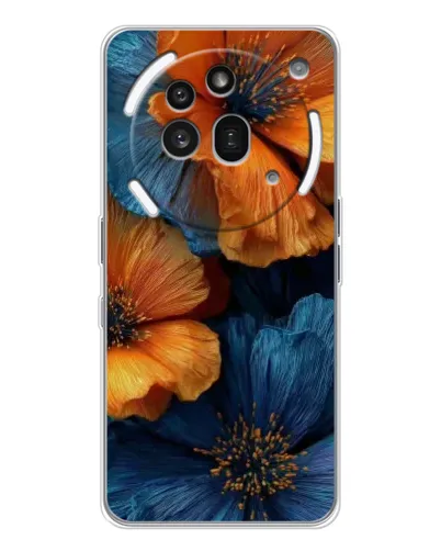 Чехол для Nothing Phone (3a) Pro с картинкой «Яркая сине-оранжевая флора» Чехол для Nothing Phone (3a) Pro с картинкой «Яркая сине-оранжевая флора»
