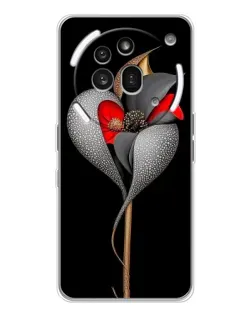Чехол для Nothing Phone (3a) Pro с картинкой «Серебряный фантазийный цветок»