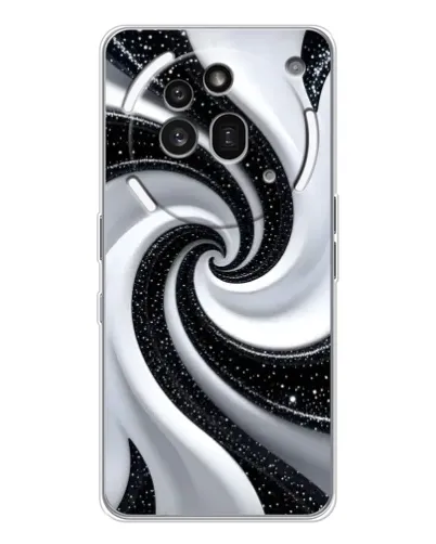 Чехол для Nothing Phone (3a) Pro с картинкой «Черно-белая спираль» Чехол для Nothing Phone (3a) Pro с картинкой «Черно-белая спираль»