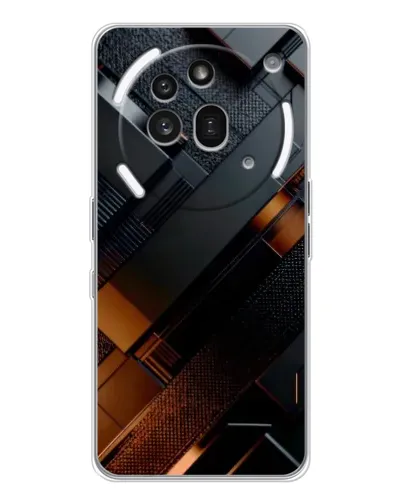 Чехол для Nothing Phone (3a) Pro с картинкой «Черные геометрические блоки» Чехол для Nothing Phone (3a) Pro с картинкой «Черные геометрические блоки»