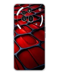 Чехол для Nothing Phone (3a) Pro с картинкой «Красная глянцевая сетка»