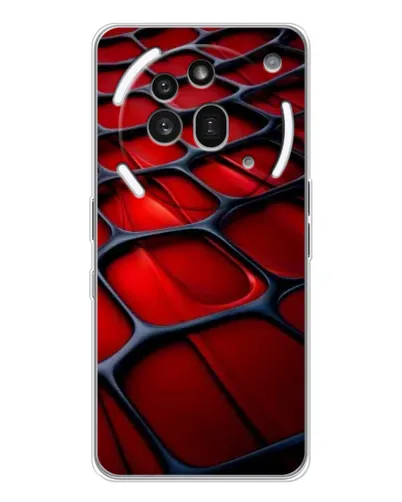Чехол для Nothing Phone (3a) Pro с картинкой «Красная глянцевая сетка» Чехол для Nothing Phone (3a) Pro с картинкой «Красная глянцевая сетка»
