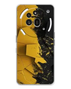 Чехол для Nothing Phone (3a) Pro с картинкой «Золотые осколки геометрии»