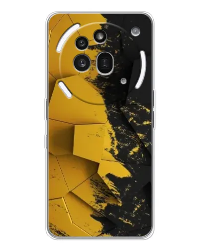 Чехол для Nothing Phone (3a) Pro с картинкой «Золотые осколки геометрии» Чехол для Nothing Phone (3a) Pro с картинкой «Золотые осколки геометрии»