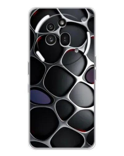 Чехол для Nothing Phone (3a) Pro с картинкой «Объемная темная решетка» Чехол для Nothing Phone (3a) Pro с картинкой «Объемная темная решетка»