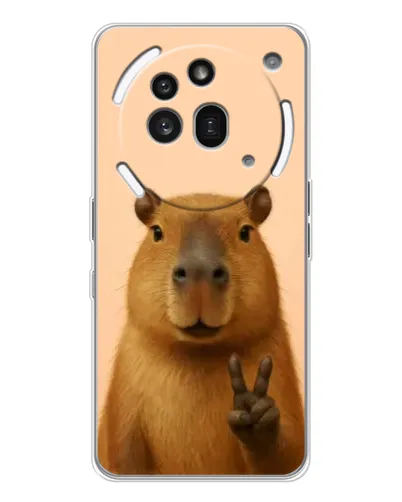 Чехол для Nothing Phone (3a) Pro с картинкой «Капибара виктория»