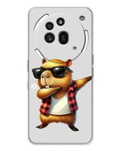 Чехол для Nothing Phone (3a) Pro с картинкой «Капибара рэпер даб»