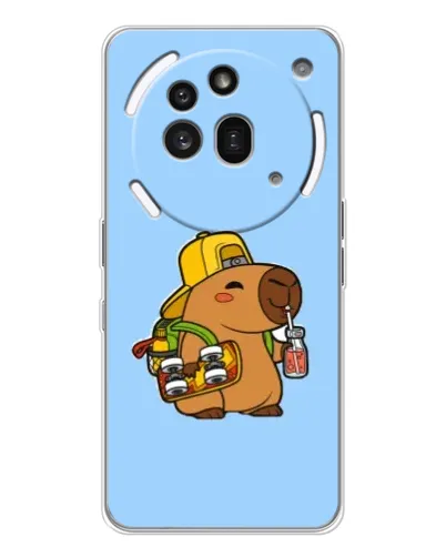Чехол для Nothing Phone (3a) Pro с картинкой «Капибара на скейте»