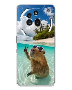 Чехол для Nothing Phone (3a) Pro с картинкой «Капибара на море»
