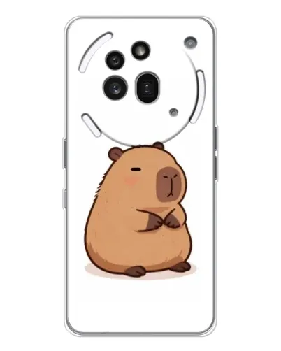 Чехол для Nothing Phone (3a) Pro с картинкой «Толстенькая капибара»