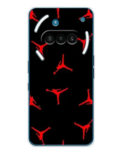 Чехол для Nothing Phone (3a) с картинкой «Jordan Red Pattern»