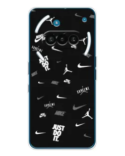 Чохол для Nothing Phone (3a) з картинкою «Nike Black Pattern»