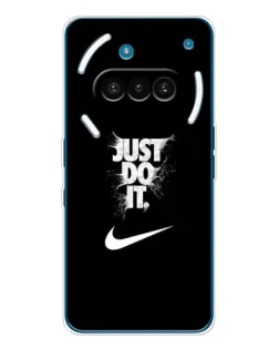 Чехол для Nothing Phone (3a) с картинкой «Текстовый принт Nike»