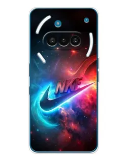 Чехол для Nothing Phone (3a) с картинкой «Огненный логотип Nike»
