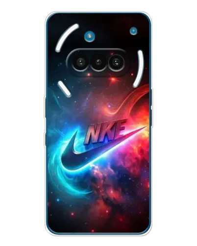 Чехол для Nothing Phone (3a) с картинкой «Огненный логотип Nike»