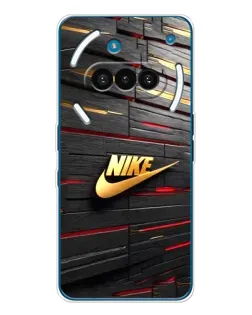 Чехол для Nothing Phone (3a) с картинкой «Золотой Nike на металле»