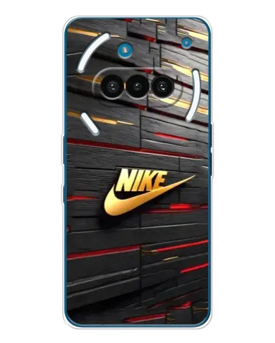 Чехол для Nothing Phone (3a) с картинкой «Золотой Nike на металле»