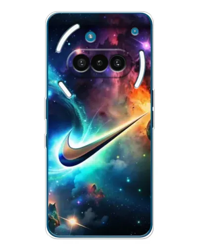 Чехол для Nothing Phone (3a) с картинкой «Космический Nike Swoosh»