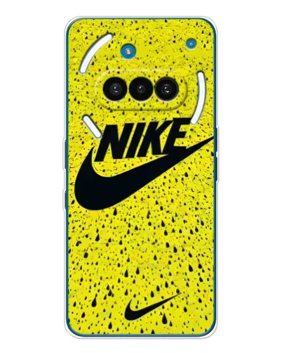 Чехол для Nothing Phone (3a) с картинкой «Желтый текстурный Nike»