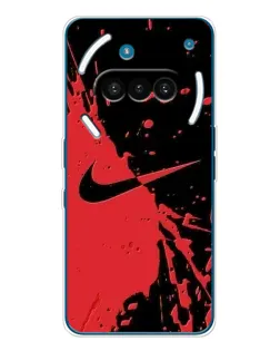 Чехол для Nothing Phone (3a) с картинкой «Красные брызги Nike» Чехол для Nothing Phone (3a) с картинкой «Красные брызги Nike»