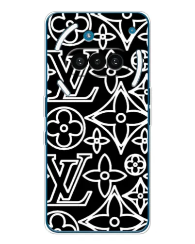 Чехол для Nothing Phone (3a) с картинкой «Черно-белый узор LV»