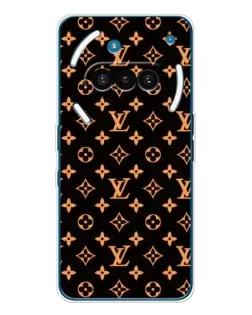 Чехол для Nothing Phone (3a) с картинкой «Золотая монограмма LV»