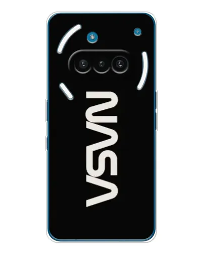 Чехол для Nothing Phone (3a) с картинкой «NASA — вертикальный логотип»