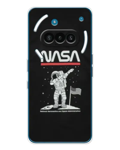 Чехол для Nothing Phone (3a) с картинкой «NASA — шагаем по Луне»