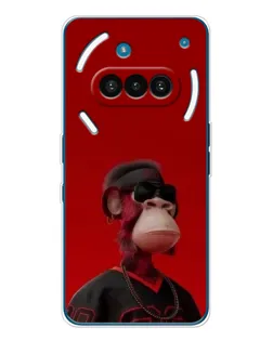 Чехол для Nothing Phone (3a) с картинкой «Bored Ape в красном» Чехол для Nothing Phone (3a) с картинкой «Bored Ape в красном»