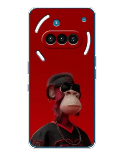 Чехол для Nothing Phone (3a) с картинкой «Bored Ape в красном»
