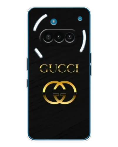 Чехол для Nothing Phone (3a) с картинкой «Золотой логотип Gucci»