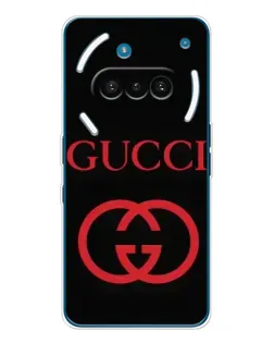 Чехол для Nothing Phone (3a) с картинкой «Gucci — красный логотип»