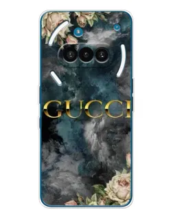 Чехол для Nothing Phone (3a) с картинкой «Абстрактные цветы Gucci»
