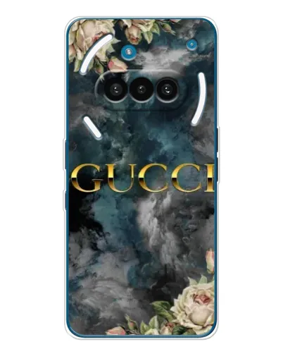Чехол для Nothing Phone (3a) с картинкой «Абстрактные цветы Gucci»