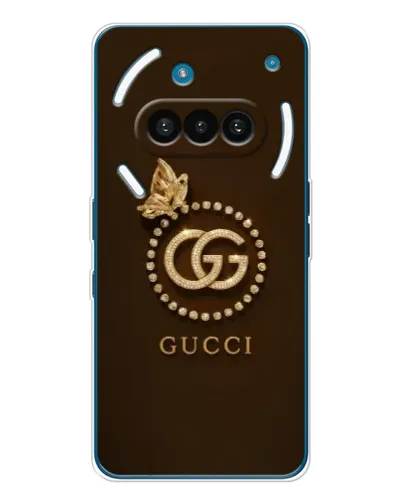 Чехол для Nothing Phone (3a) с картинкой «Gucci — золотая бабочка»