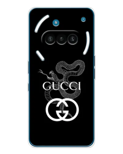 Чехол для Nothing Phone (3a) с картинкой «Gucci — серебряная змея»