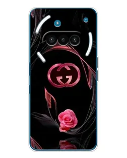Чехол для Nothing Phone (3a) с картинкой «Gucci — неоновая роза»