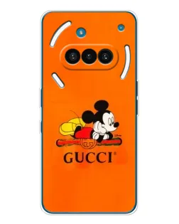 Чехол для Nothing Phone (3a) с картинкой «Микки Маус Gucci — оранж» Чехол для Nothing Phone (3a) с картинкой «Микки Маус Gucci — оранж»