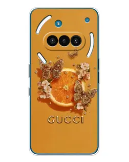 Чехол для Nothing Phone (3a) с картинкой «Gucci — золотые бабочки» Чехол для Nothing Phone (3a) с картинкой «Gucci — золотые бабочки»