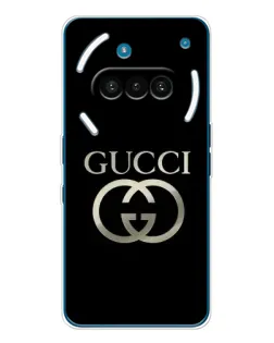 Чехол для Nothing Phone (3a) с картинкой «Gucci — золото на черном» Чехол для Nothing Phone (3a) с картинкой «Gucci — золото на черном»