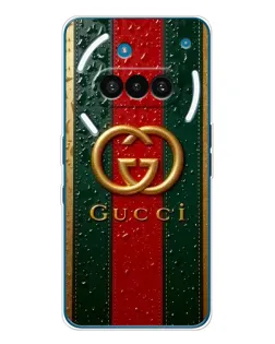 Чехол для Nothing Phone (3a) с картинкой «Gucci — фирменная полоса и золото» Чехол для Nothing Phone (3a) с картинкой «Gucci — фирменная полоса и золото»