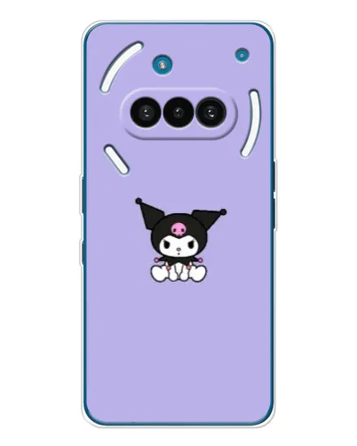 Чехол для Nothing Phone (3a) с картинкой «Kuromi — фиолетовый минимализм»