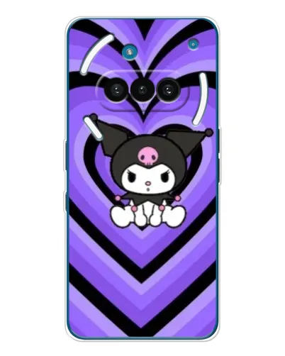 Чехол для Nothing Phone (3a) с картинкой «Kuromi и фиолетовые сердца»
