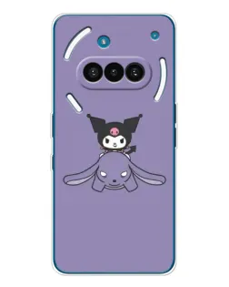 Чехол для Nothing Phone (3a) с картинкой «Kuromi на лиловом фоне»