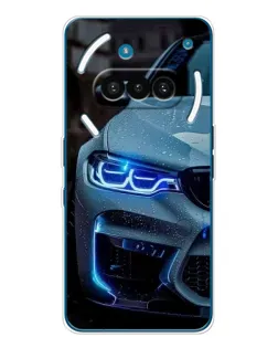 Чохол для Nothing Phone (3a) з картинкою «Погляд BMW з синіми фарами»