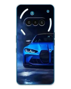 Чехол для Nothing Phone (3a) с картинкой «Голубая BMW M4»