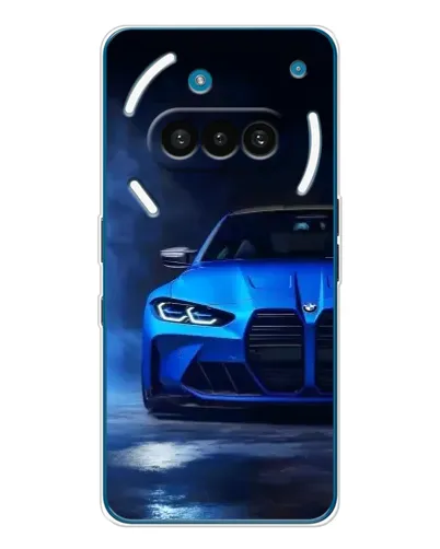 Чехол для Nothing Phone (3a) с картинкой «Голубая BMW M4»