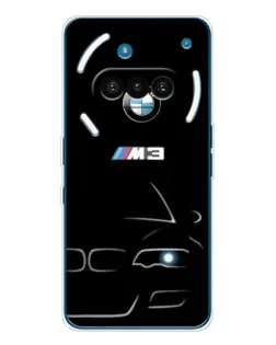 Чехол для Nothing Phone (3a) с картинкой «Минималистичный принт BMW M3»